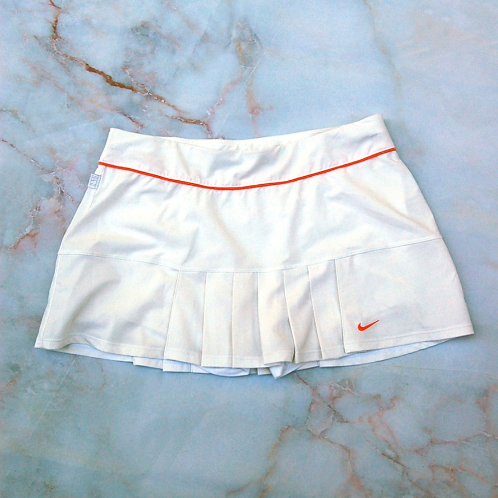 Nike Dri-Fit Tennis Skort Off-White and Coral